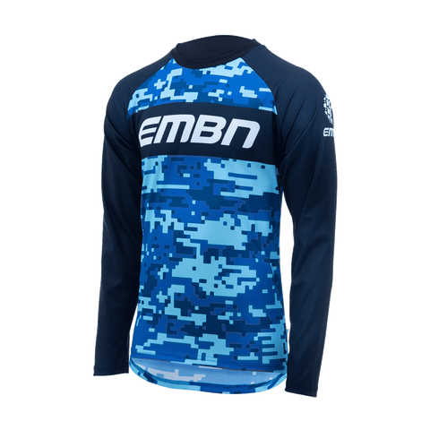 EMBN Camo Blue Long Sleeve Jersey