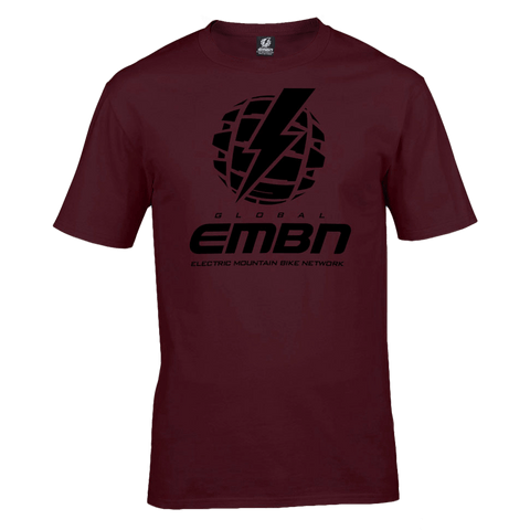 EMBN Classic T-Shirt - Burgundy & Black