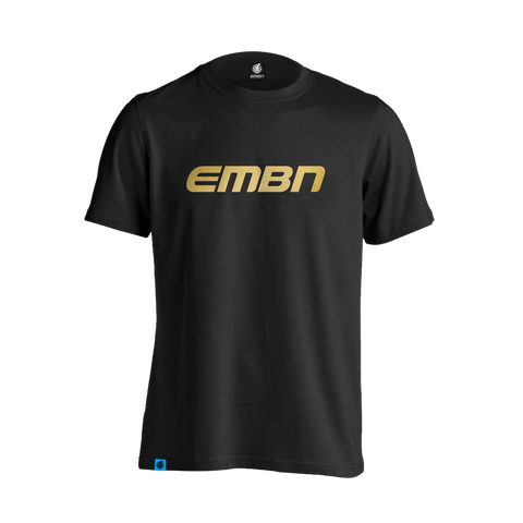 Camiseta EMBN Word Logo - Negro y dorado