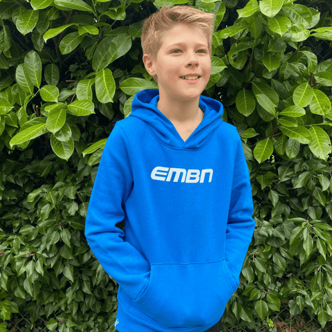 EMBN sudadera con capucha azul para jóvenes